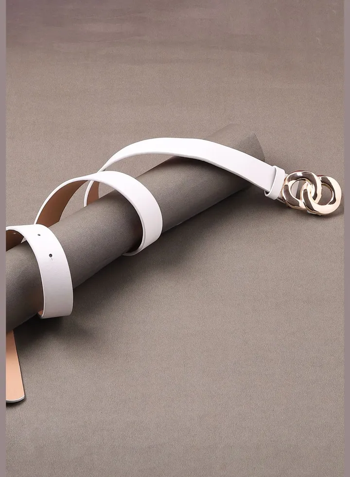 Casual Belt with Buckle Detail