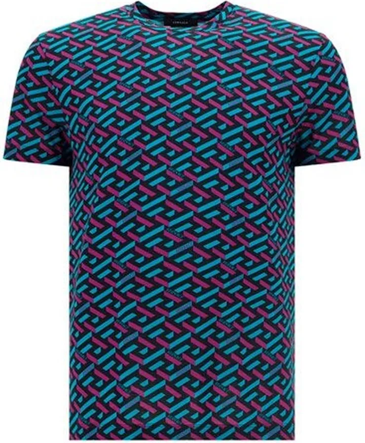 Versace Allover Graphic Printed Crewneck T-Shirt