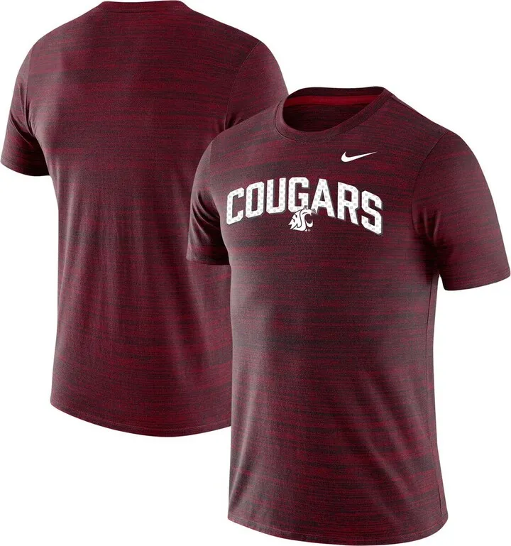 Men's Nike Crimson Washington State Cougars Sideline Velocity Performance T-shirt