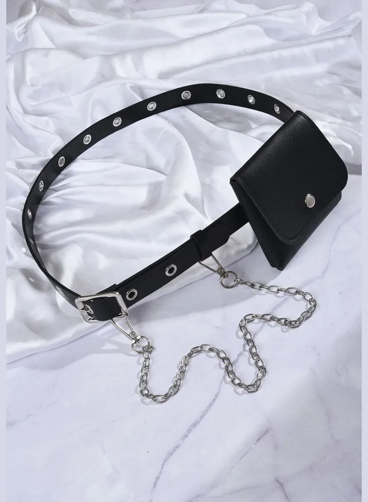 Casual Belt with Chain detail
