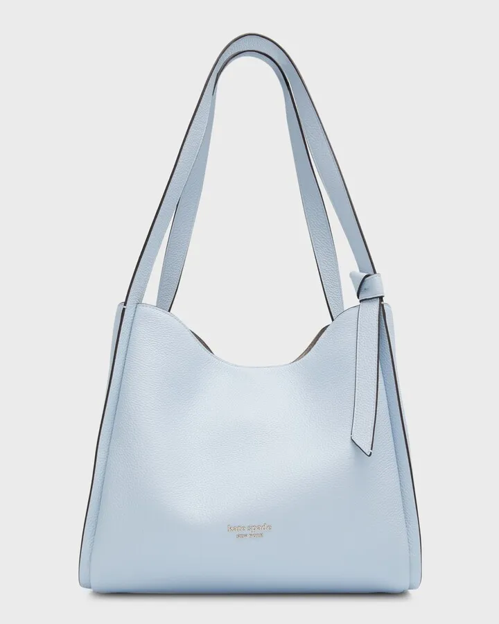 Large Pebbled Leather Hobo Shoulder Bag