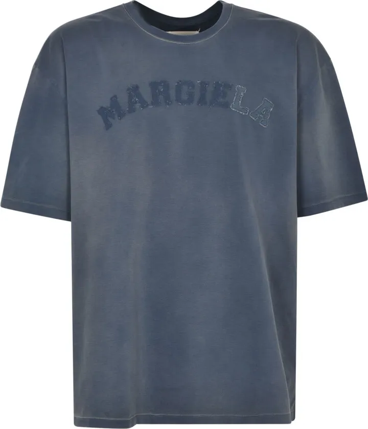 Vintage Effect Logo Patched T-shirt