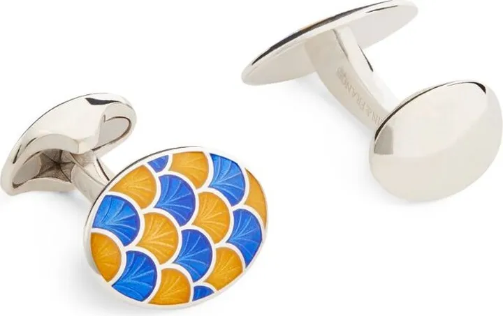 Deakin & Francis Hand-Enamelled Sterling Silver Cufflinks
