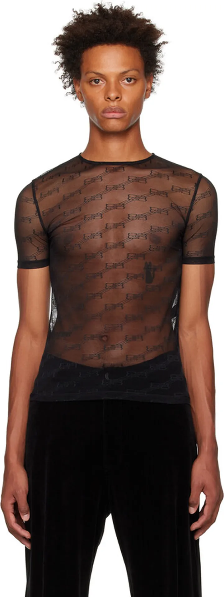 Balenciaga Black Sheer T-Shirt