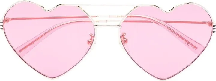 Heart-Frame Wire Sunglasses