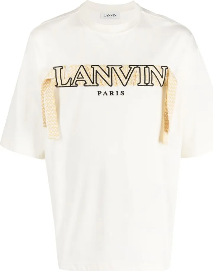 embroidered cotton T-shirt