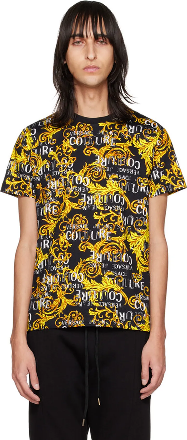 Versace Jeans Couture Black Graphic T-Shirt