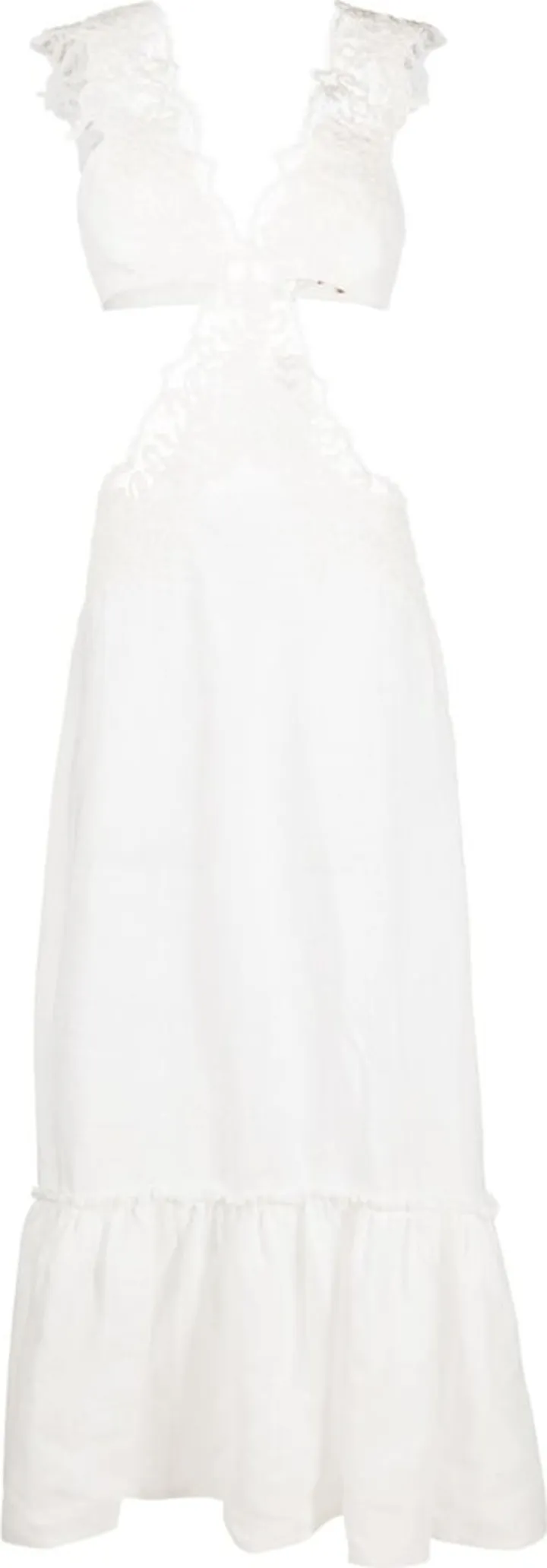 Panelled-Lace Maxi Dress