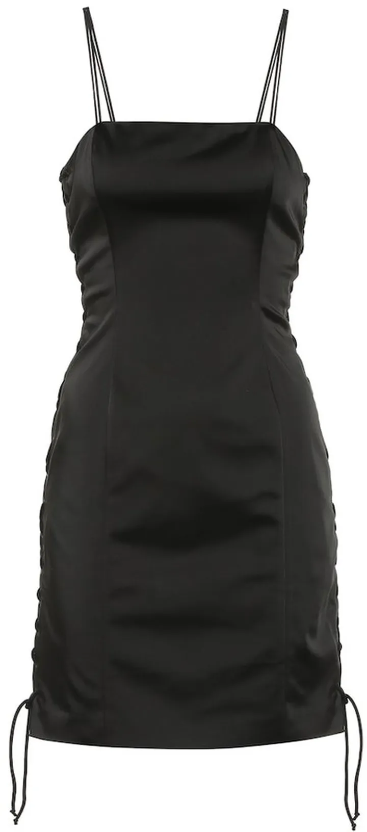 Sateen triple lace minidress