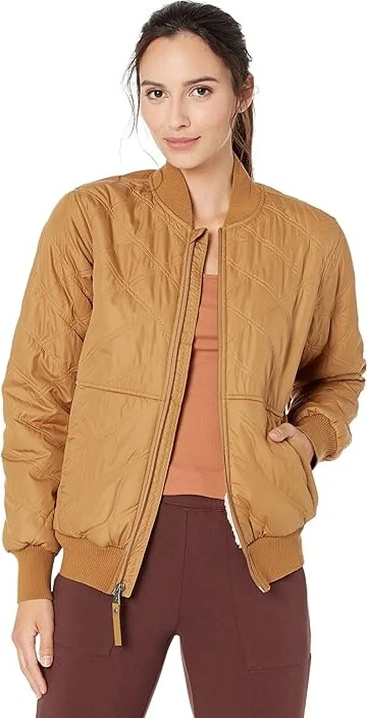 Prana Esla Bomber Jacket (Camel) Women's Clothing