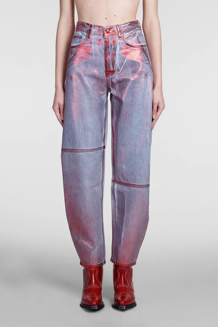 Jeans In Cyan Denim