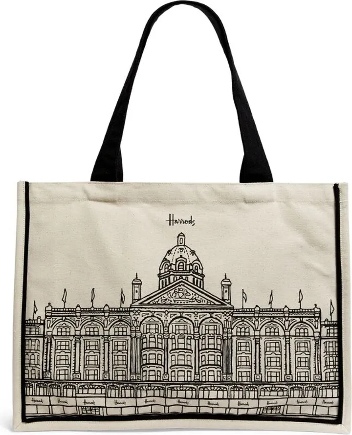 Harrods Large Harrods Outline Tote Bag