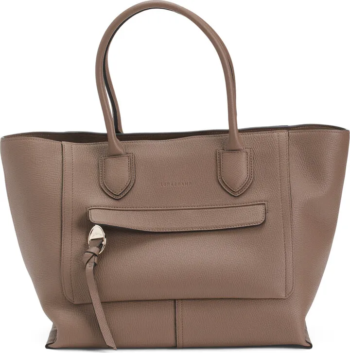Leather Mailbox Medium Tote