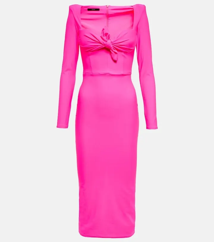 Kellan bow-trimmed midi dress