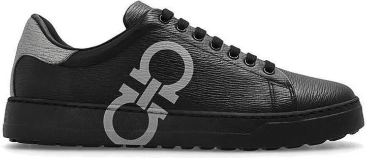 Salvatore Ferragamo Gancini Logo-Printed Lace-Up Sneakers