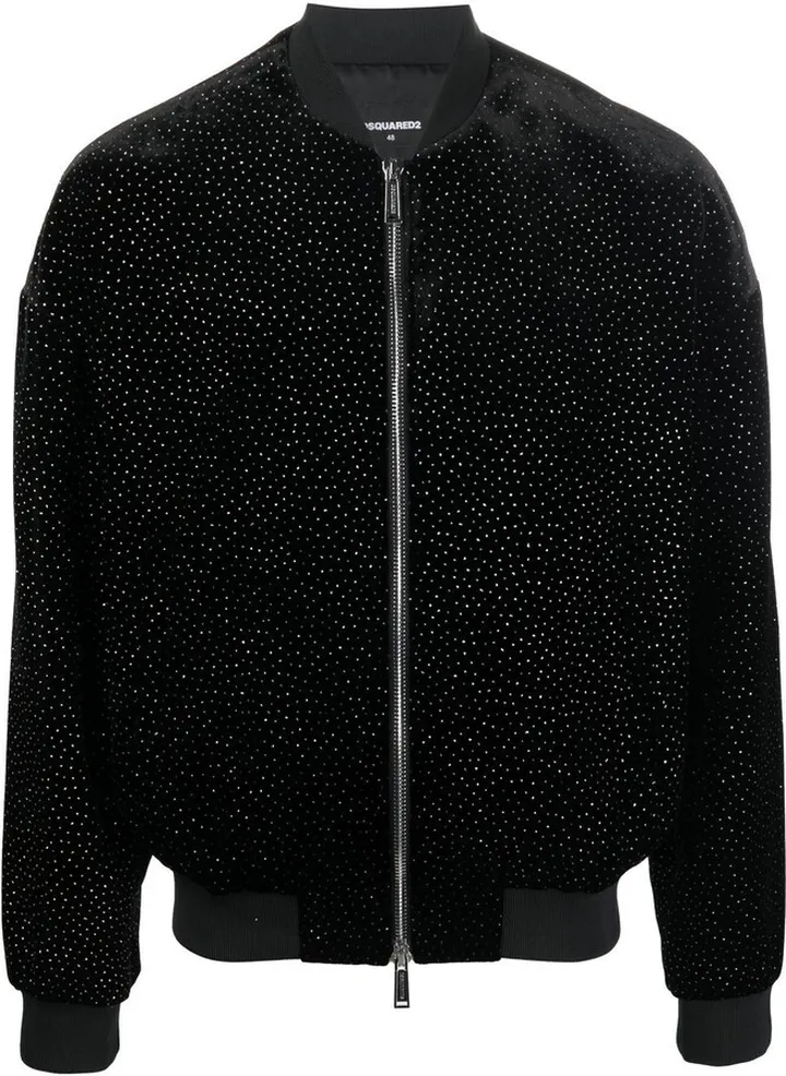 Crystal-Embellished Bomber Jacket