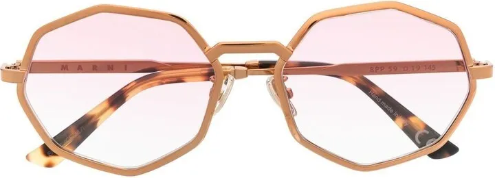 Geometric-Frame Detail Sunglasses