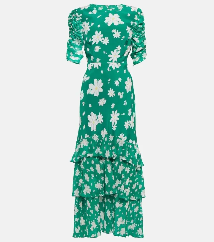 Evelyn floral crepe maxi dress