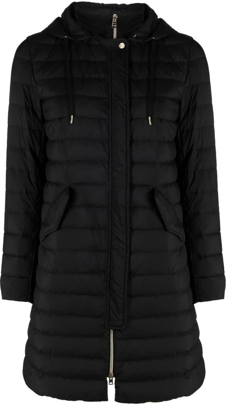 Feather-Down Hooded Coat
