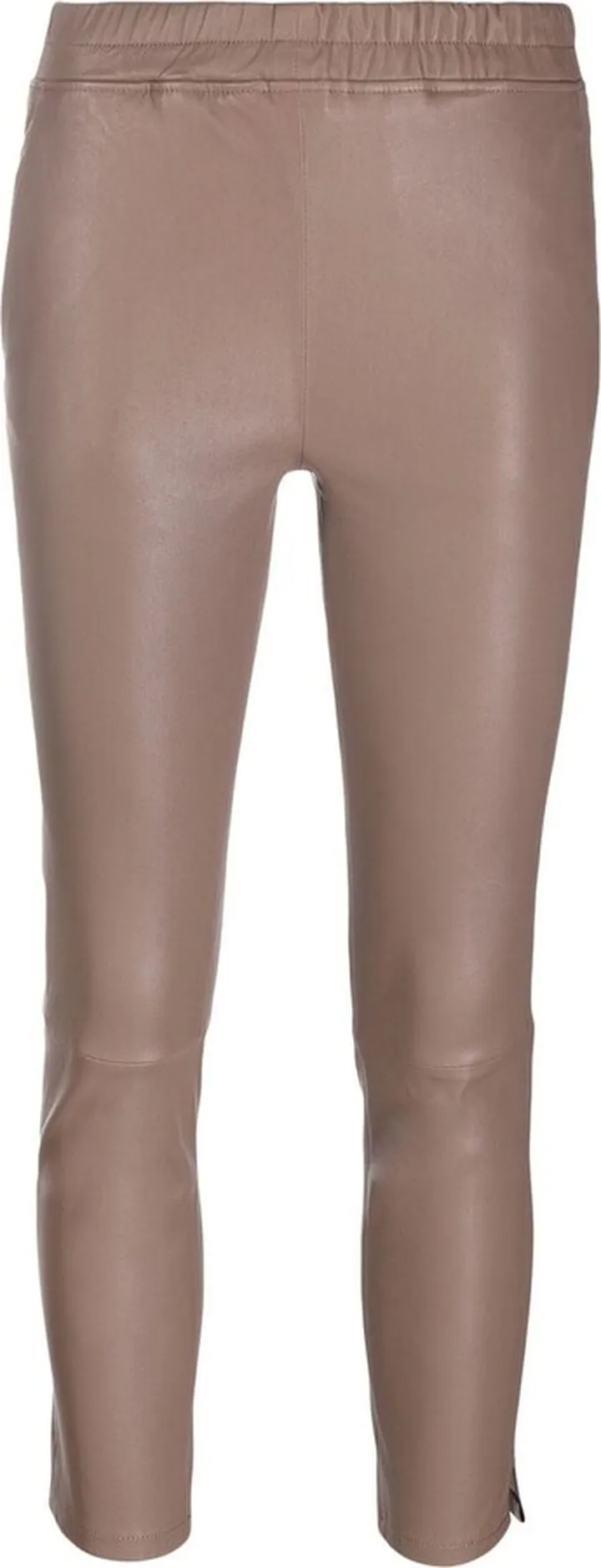Cropped Skinny Leather Trousers