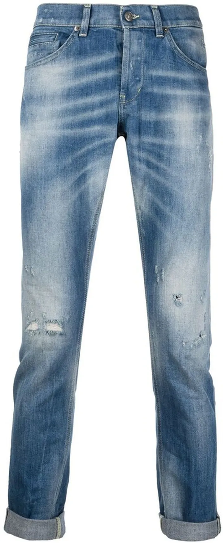 Ripped-Detailing Skinny-Fit Jeans