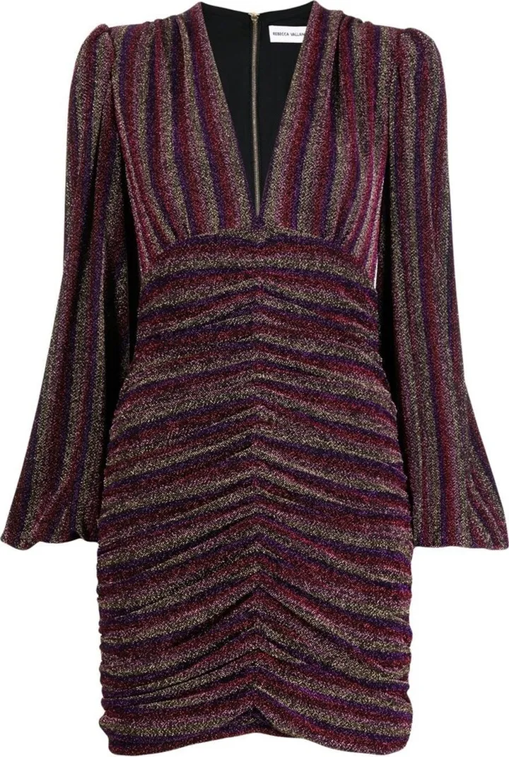Aisha metallic striped mini dress