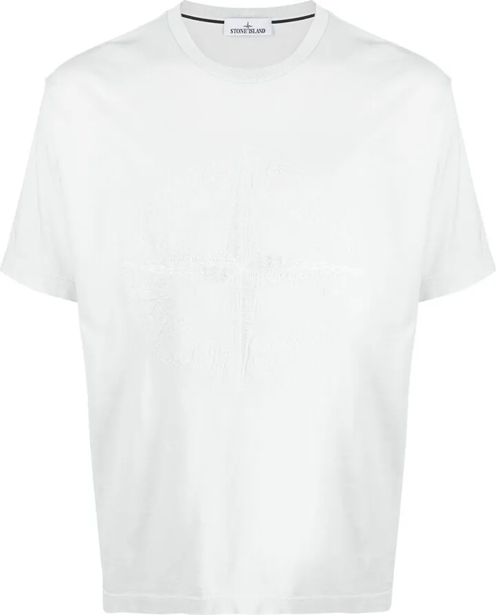 embroidered Compass-logo T-shirt