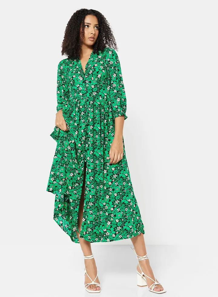 Floral Print Midi Dress