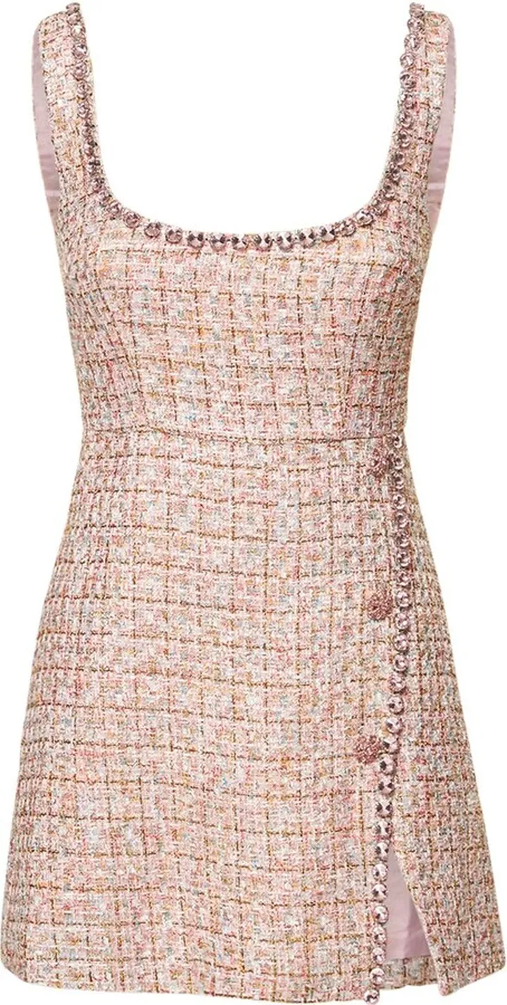 Bouclé diamante mini dress