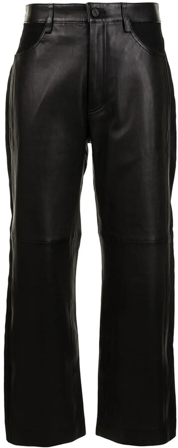 Cropped Leather Trousers