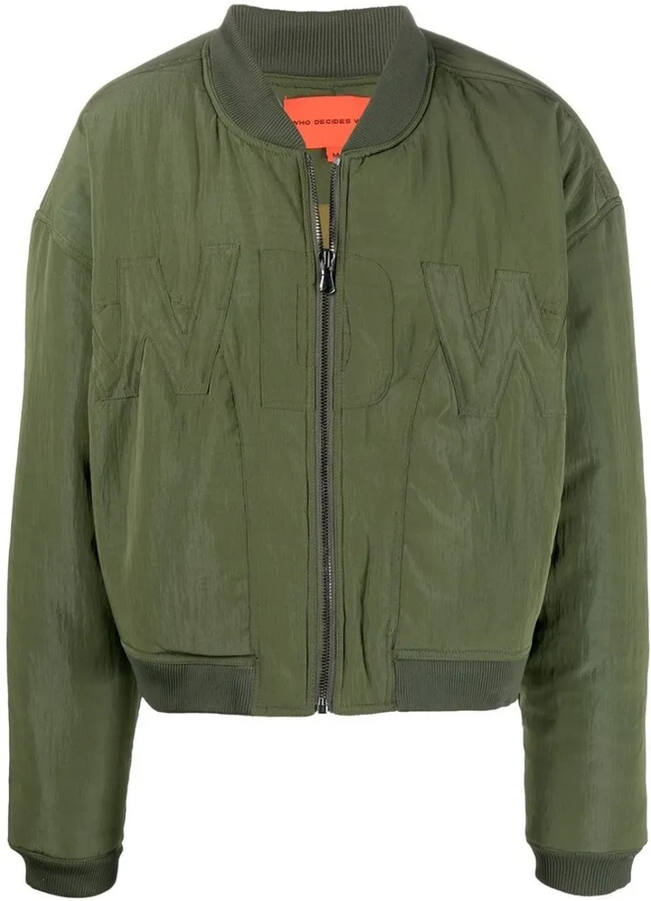 Cutout padded bomber jacket