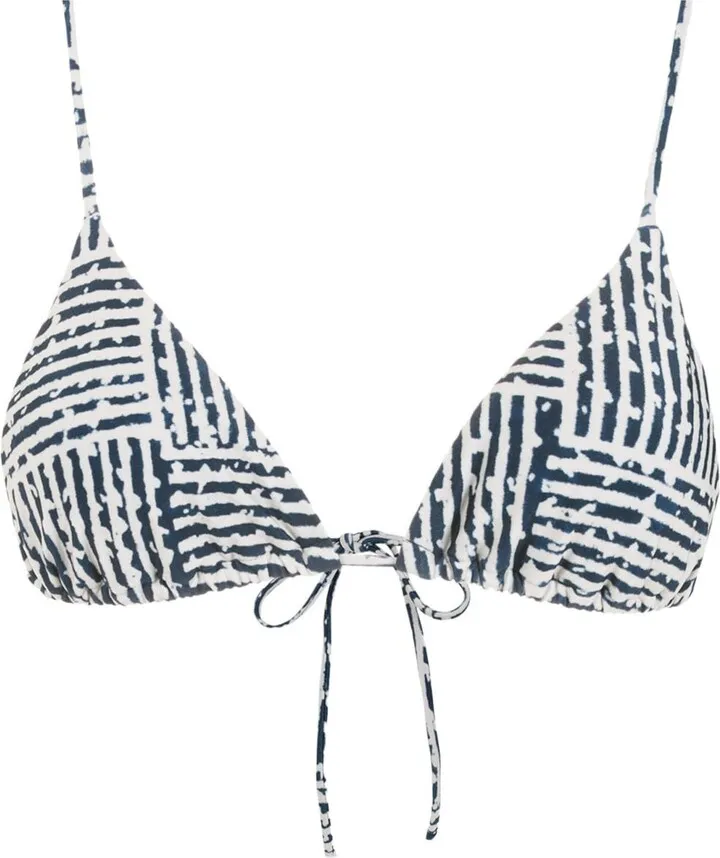 Mali striped bikini top