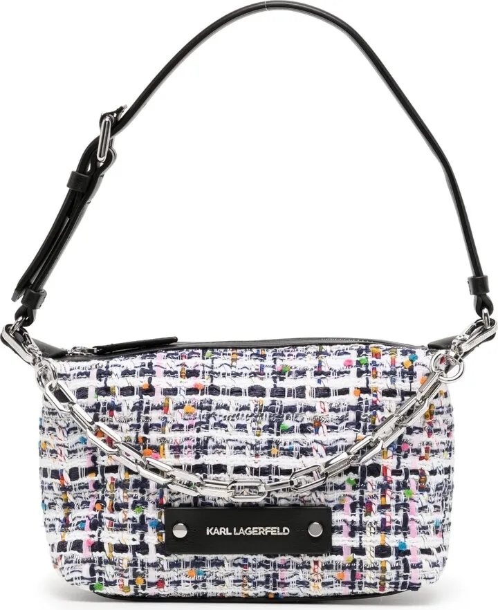 Logo-Plaque Quilted Shoulder Bag