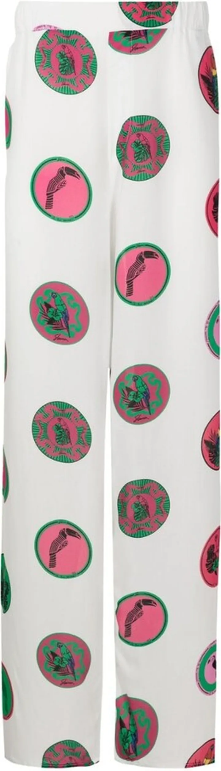 Graphic-Print Straight-Leg Trousers