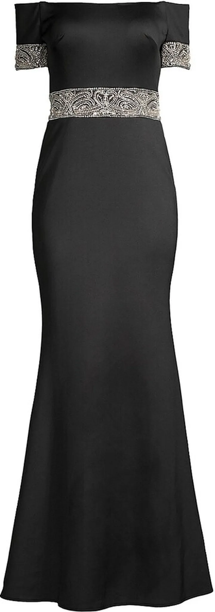 Embellished Jersey Off-The-Shoulder Gown