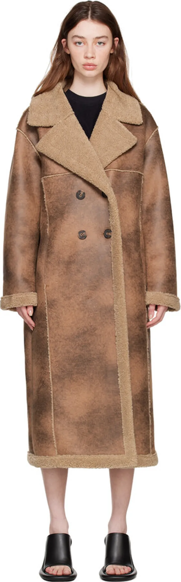 Simon Miller Brown Jetz Faux-Leather Coat