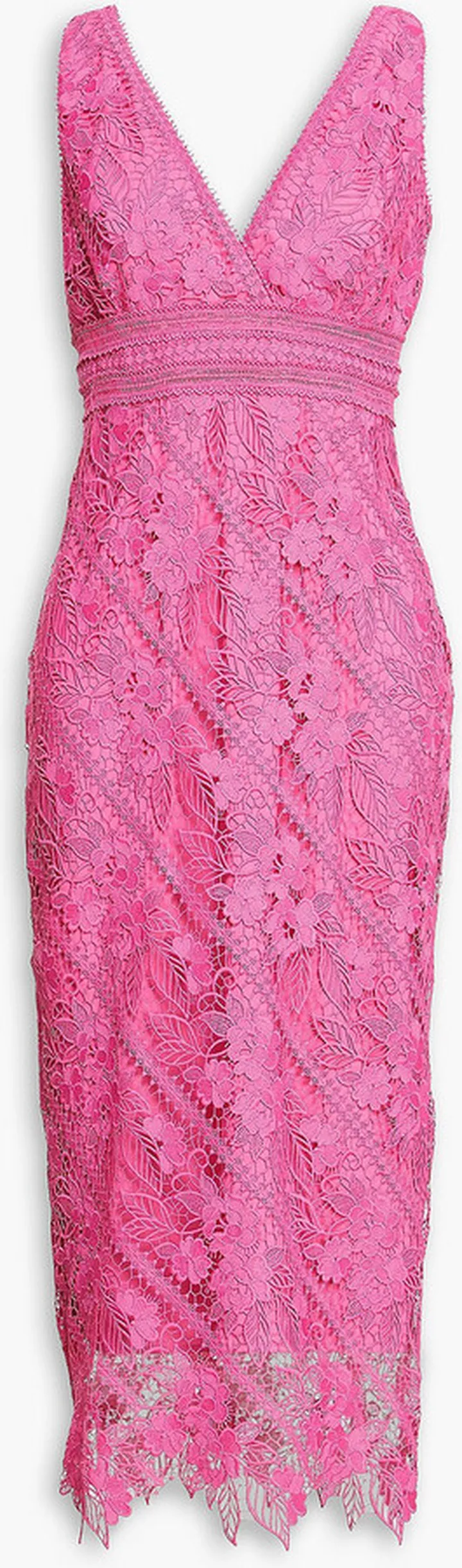 Guipure lace midi dress