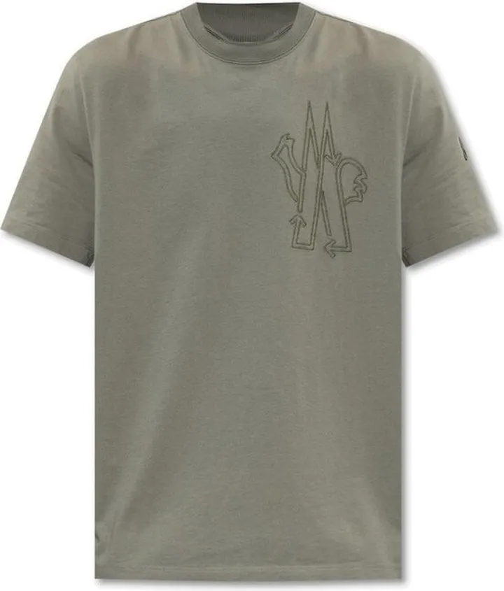 Moncler Logo Embroidered Crewneck T-Shirt