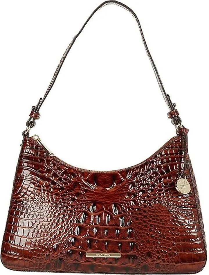 Brahmin Melbourne Esme Shoulder Bag (Pecan) Handbags