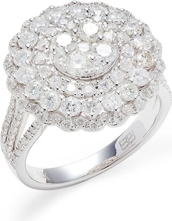 14K White Gold & 1.73 TCW Diamond Circle Ring