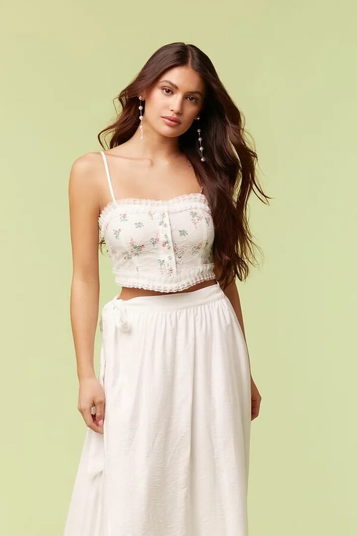 Floral Print Cropped Cami