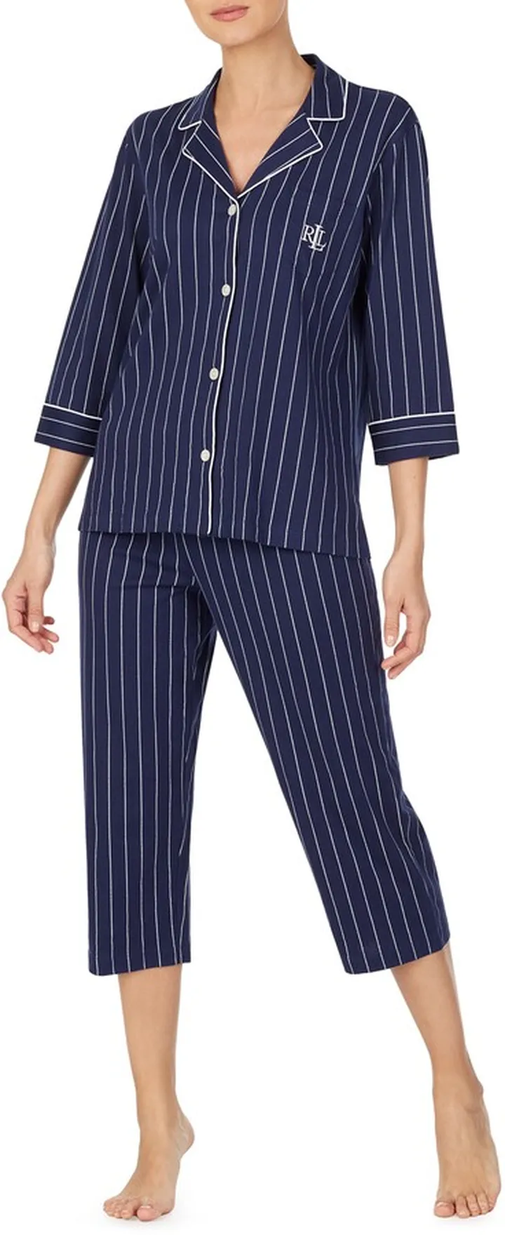 Knit Crop Cotton Pajamas