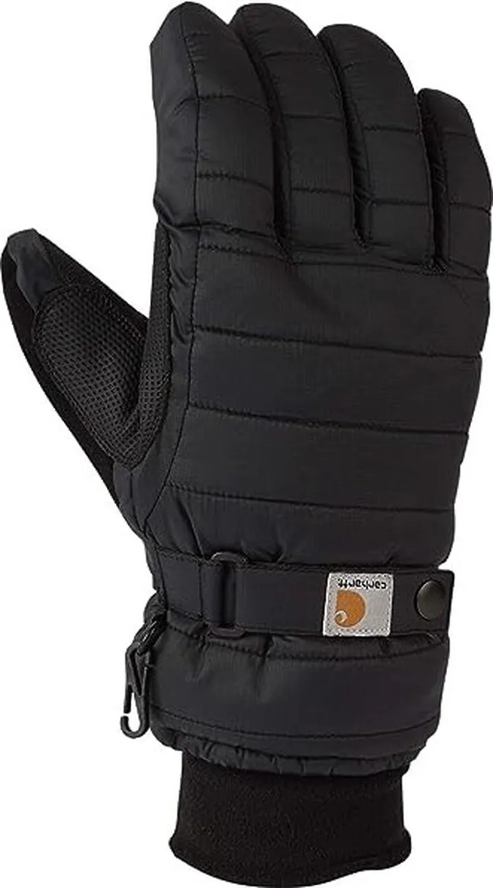 Carhartt Women's Quilts Insulated Breathable Glove with Waterproof Wicking Insert (Black) Extreme Cold Weather Gloves