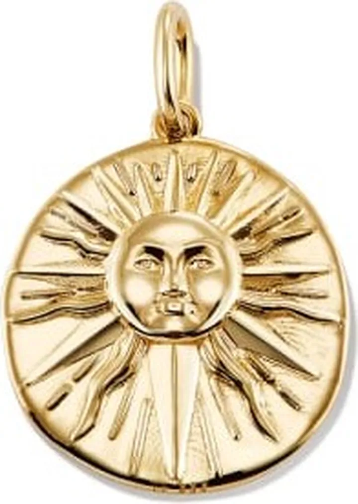 Sun Coin Charm in 18k Gold Vermeil