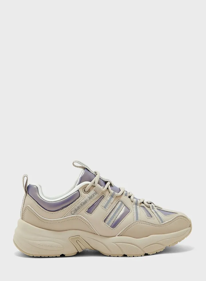 Retro Tennis Laceup Mix Sneakers