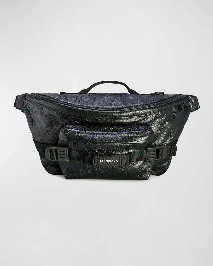 Men's Army Leather Belt Bag