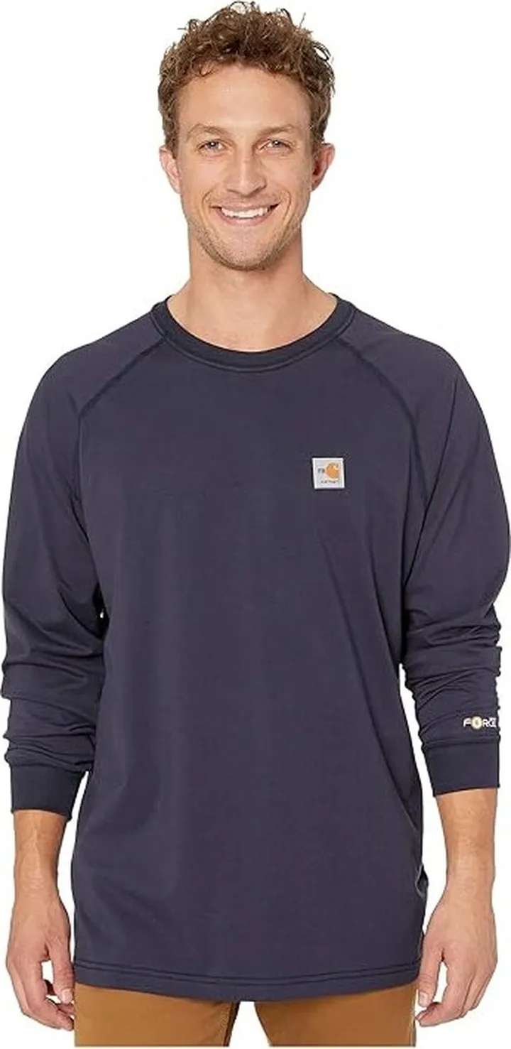 Carhartt Flame-Resistant (FR) Force Long Sleeve T-Shirt (Dark Navy) Men's T Shirt