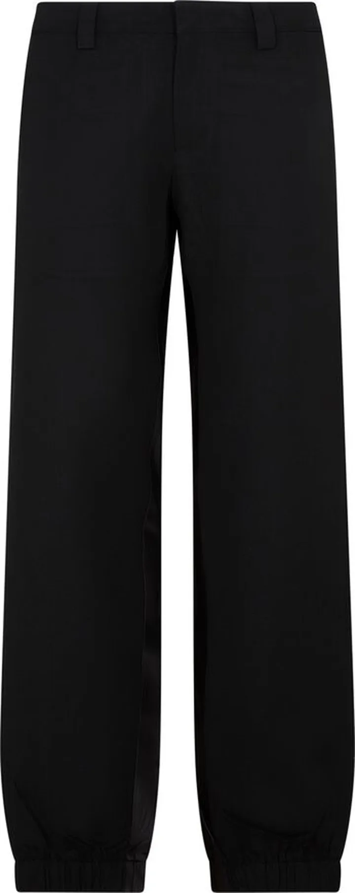 Prada Logo Plaque Straight-Leg Trousers