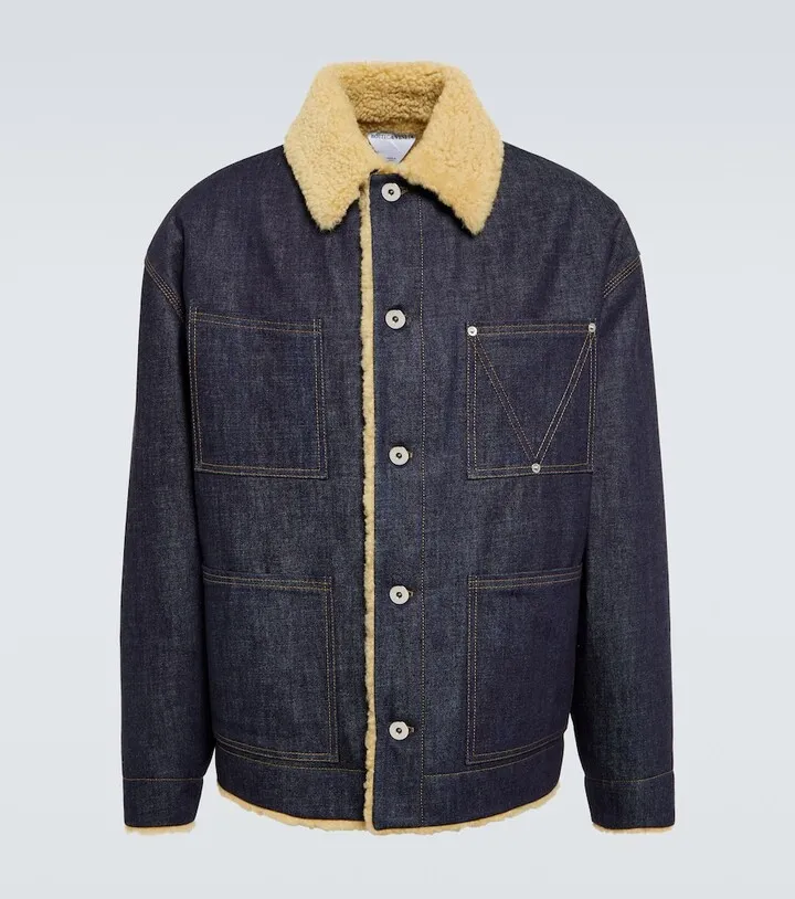 Shearling-lined denim jacket