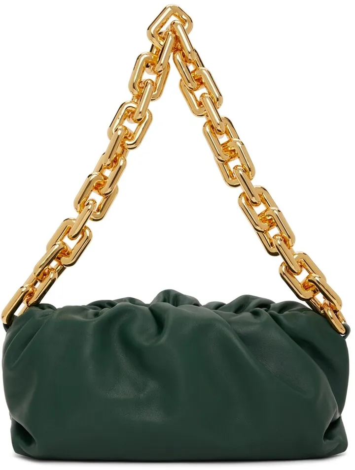 Bottega Veneta Green Chain Pouch Clutch